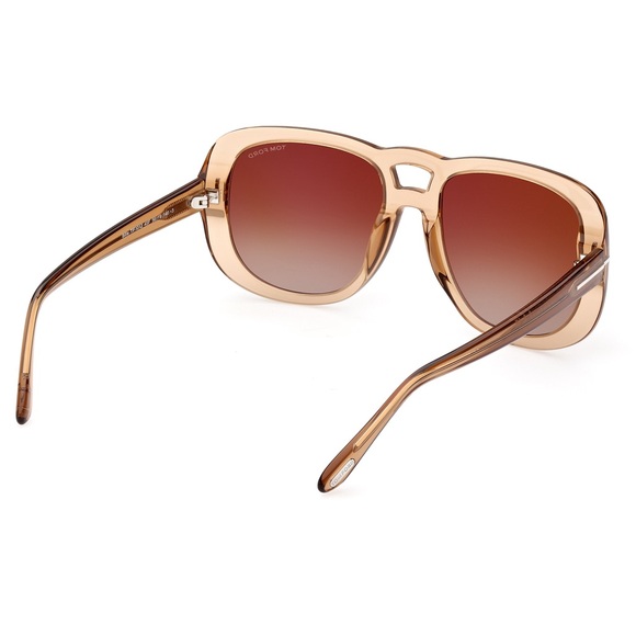 NEW FT1012/S 45F TOM FORD BILLIE TF1012 45F WOMEN BROWN SQUARE SUNGLASSES - Picture 4 of 7